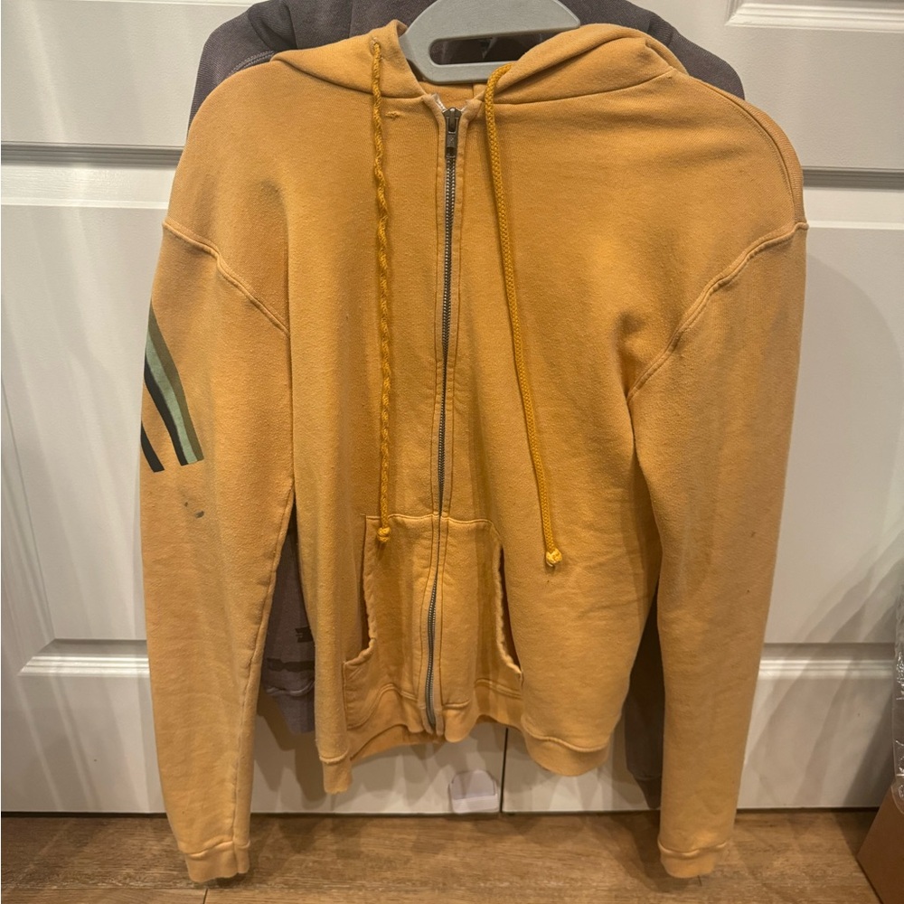 Men's Yellow Zip-Up Hoodie